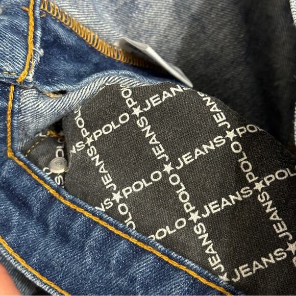 Ralph Lauren Polo Jeans Vintage Y2K Denim Knee Length Skirt Size 14 - Picture 5 of 6